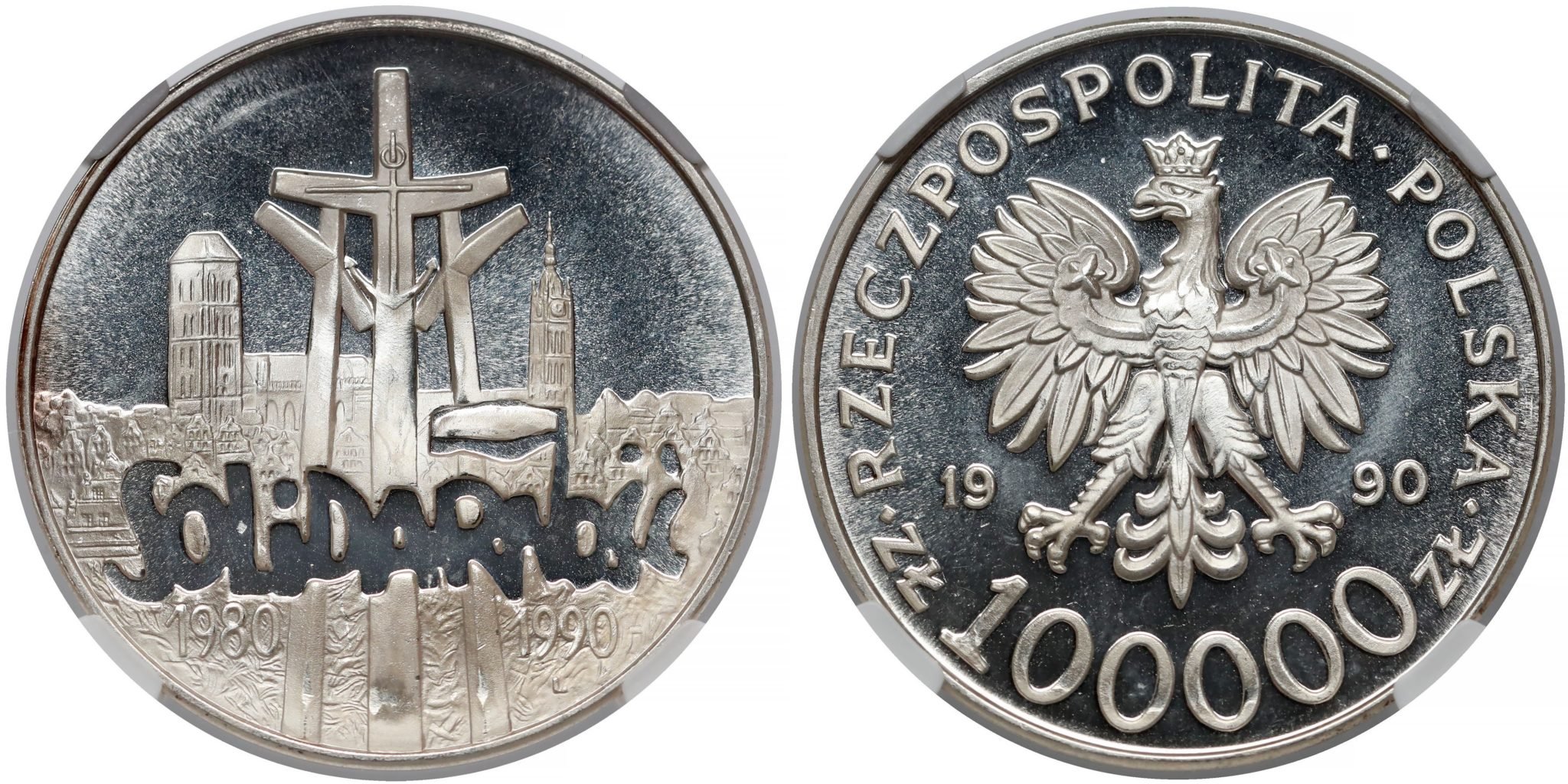 Moneta 1990 100000 zł Solidarność Typ A